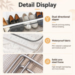 HASTHIP® 3PCS Under Bed Shoe Storage Box Organizer with Zip-up Cover,Stackable Foldable Shoe Container for Closet Space Saving,Clear Window Drawer for Sneakers Heels Boots
