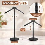 HASTHIP Adjustable Shirt Display Stand with Solid Wood Hanger and Weighted Round Metal Base