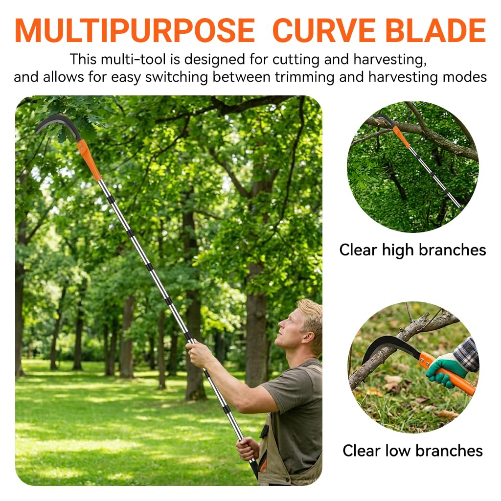 HASTHIP 285cm Telescopic Fruit Picker with Curved Blade