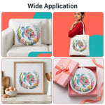 HASTHIP Embroidery Kit with 7.9 Inch PP Hoop, Printed Cotton Canvas and Colorful Threads