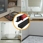 HASTHIP® Shower Threshold Water Dam Barrier3M Adhesive Flexible Silicone Water Stopper Strip for Bathroom and Kitchen Use