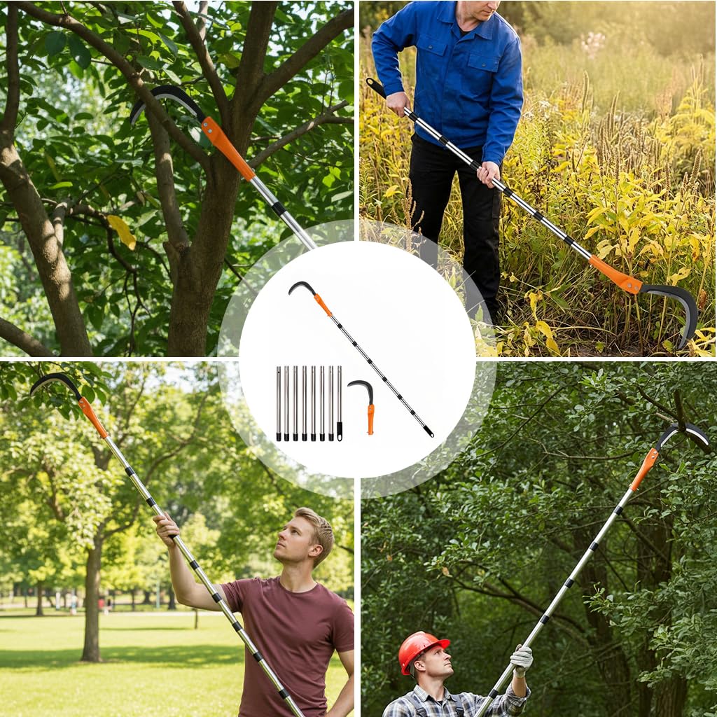 HASTHIP 285cm Telescopic Fruit Picker with Curved Blade