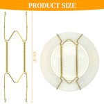 HASTHIP® Spring Plate Hangers for Home Decor Wall Decor Heavy Duty Stainless Steel Golden Spring Plate Hangers for 5.5''-8'' Dia Plates