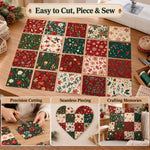 HASTHIP 20-Piece Cotton Fabric Squares, 25 x 25 cm Floral Prints for Sewing and Crafting