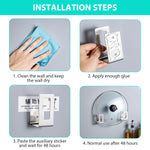 HASTHIP® 4Pcs Wall Pot Lid Holders Rackets Pre-punched Hole Design Stainless Pot Lid Organizer Holder Space Saving Kitchen Utility Wall Brackets for Pot Lids, Pan, Chopping Board
