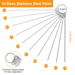 HASTHIP 20-Piece Shower Head Cleaning Set with 10 Capped Brushes and 10 Cleaning Picks