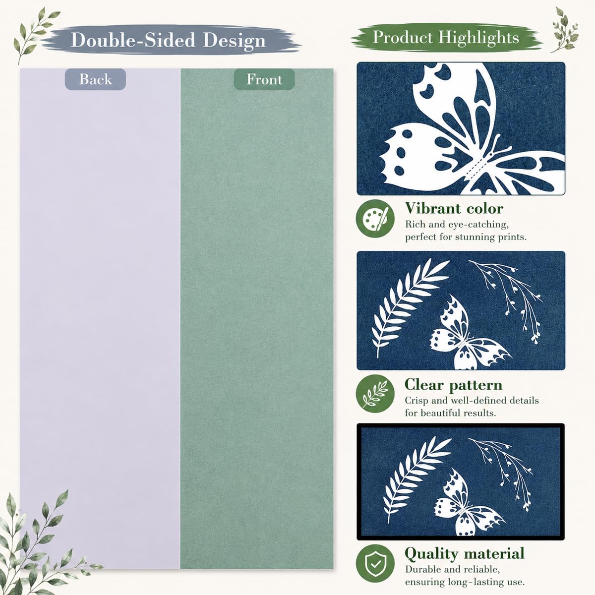 HASTHIP 16 Pieces Cyanotype Paper Kit with A4, A5 and A6 Sun-Print Sheets for DIY Projects