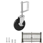 HASTHIP® 4'' Heavy Duty Gate Caster Wheel with Spring Loaded, 250-500 lbs Load Capacity, Zinc Alloy Gate Caster Wheels with 360 Degree Swivel, for Wooden Gate, Metal Tube Gate, Fence