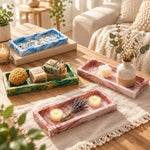 HASTHIP 31.4cm Rectangular Silicone Mould for Resin Art with Raised Edges for Trays and Home Decor