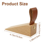 HASTHIP Adjustable Wood Door Stopper with Solid Beech Wood and Non-Slip Silicone Base