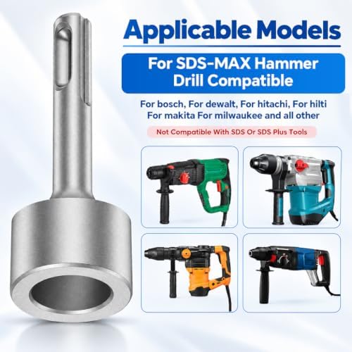 HASTHIP 21mm SDS Plus Ground Rod Driver Socket in Forged Steel, 85mm Long, for Driving Rebar and T Posts