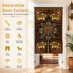 HASTHIP Ethnic Door Curtain Room Divider, 100x150cm Polyester with Split Opening