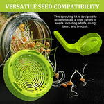 HASTHIP 32Oz Glass Sprout Maker Jar with Ventilated Mesh Lid, PP Handle and 86mm Mason Jar Fit