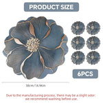 ZIBUYU® Blooming Petal Linen Placemats (Set of 6)