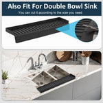 HASTHIP Silicone Sink Edge Protector, 4 x 24 in, 5mm Thick with 5 Degree Drainage Slope