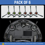 HASTHIP® 6pcs Replacement Side Brushes for Ecovacs Robot Vacuum U2 Pro Robust Nylon Bristle Side Brushes Spare Side Brushes.