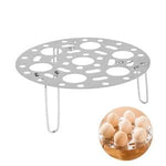HASTHIP® Folding Steamer Rack, Stainless Steel Steamer Tray Kitchen Household Thickening Egg Steamer Egg Rack Folding Steamer Grid Waterproof