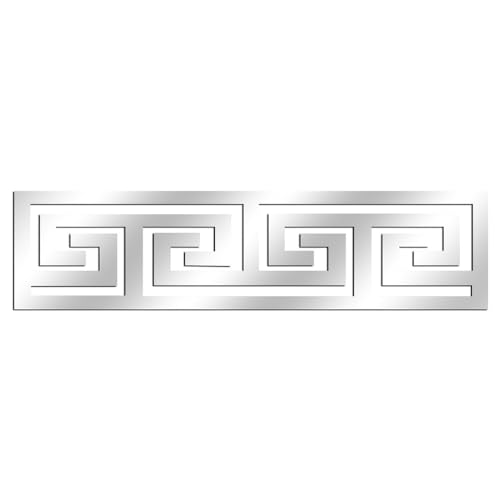 HASTHIP® 12 Pcs Geometric Shape Acrylic Wall Stickers Removable Adhesive Wall Mirror Decor for Living Room Home Background (Silver)