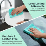 HASTHIP 50-Pack Microfiber Cleaning Cloth Roll with Tear-Away, Reusable, High-Absorbency Sheets