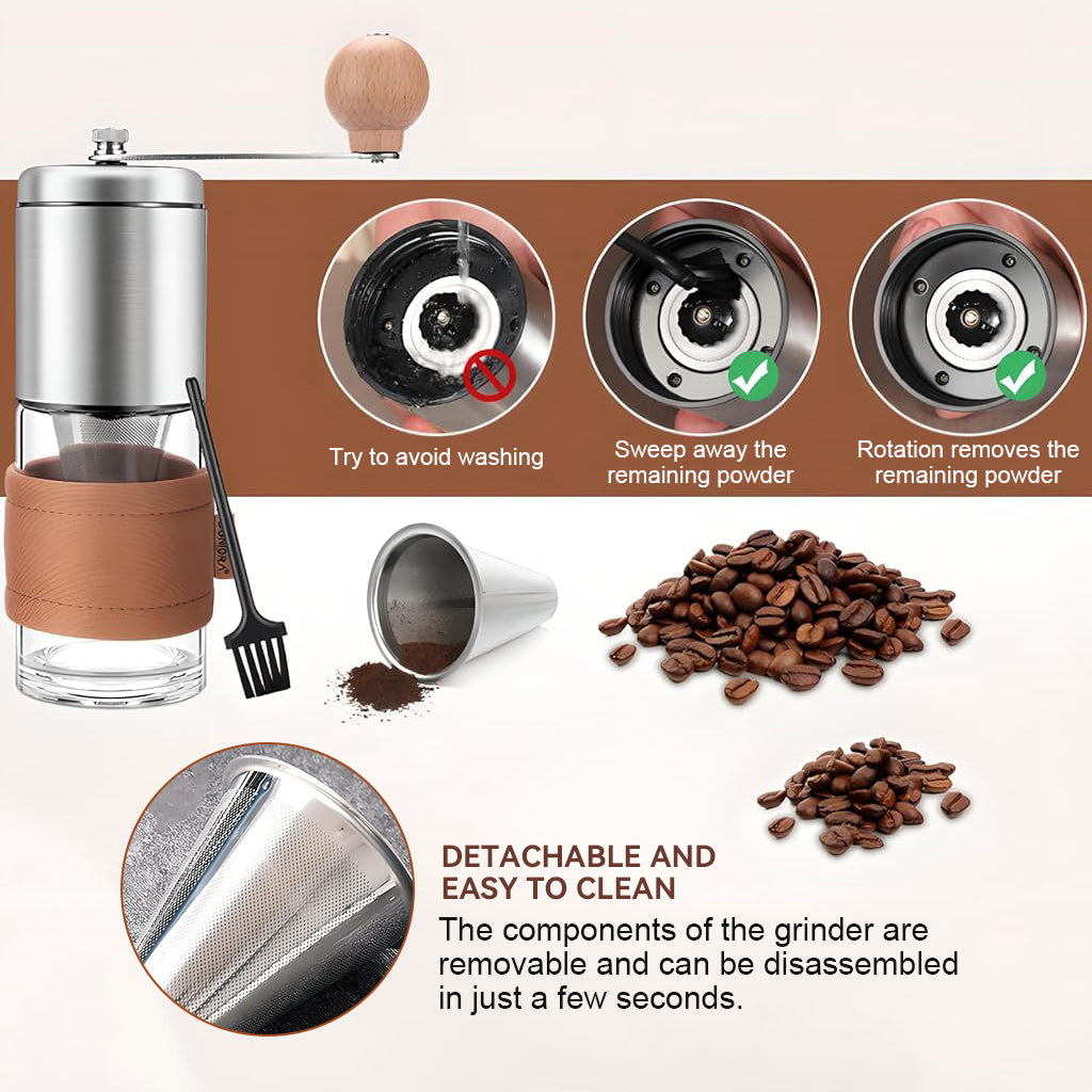 HASTHIP® Manual Coffee Grinder Brewing Integrated Stainless Steel