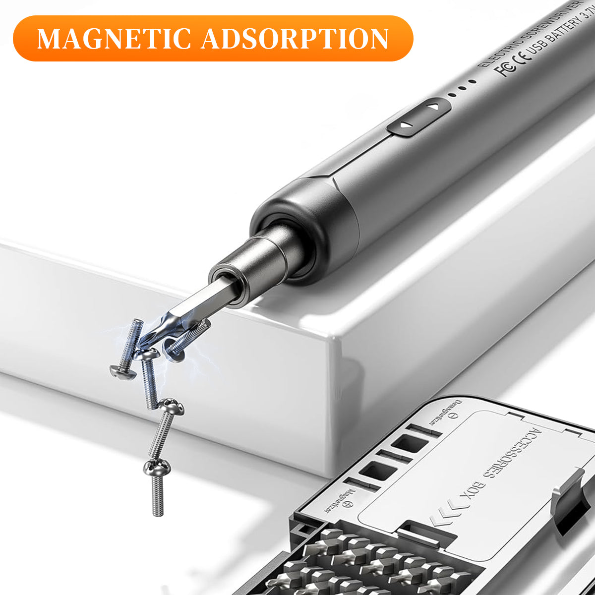 HASTHIP® Mini Electric Screwdriver, 46-in-1 Bits, Precision Electric Screwdriver Cordless Screwdriver Set,