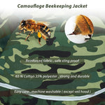 HASTHIP Beekeeping Top with Detachable Zipping Veil Hat and Elasticized Wrists and Hem