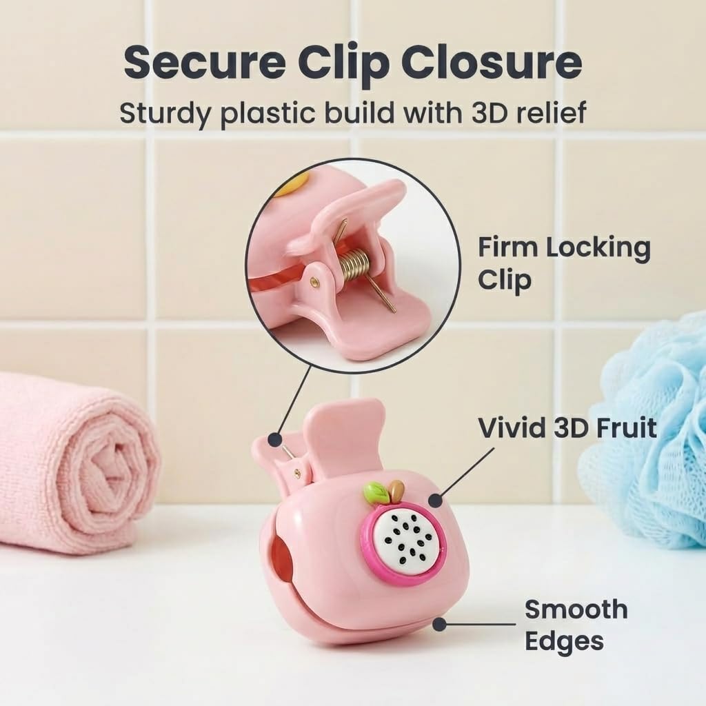 HASTHIP 6-Piece Toothbrush Covers with Clip Closure for Travel and Bathroom Storage