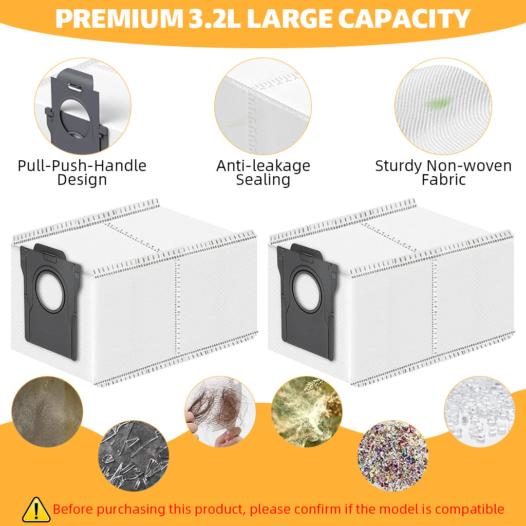 HASTHIP® 9PCS Replenishment Kit, Replacement Accessories for Drea*me X40 Ultra/ L40 Ultra, Replacement Parts including 3 Side Brushes, 2 Filters, 2 Dust Bags,2 Microfiber Mop Cloth - Cleaning Tools