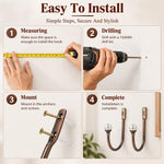 HASTHIP 2-Pack U-Shaped Aluminum Alloy Curtain Tiebacks with Decorative Pearl Ends, 15 x 10 cm