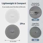 HASTHIP 2-Piece Silicone Tub Stopper Set, 6-Inch Cover for Bathtub, Sink and Laundry Drains