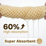 HASTHIP Waffle Bath Rug, Double-Layer Polyester with Non-Slip Rubber Back, Cream White, 43×61cm