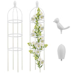HASTHIP® 120cm Climbing Trellis Garden Decorative Plant Flower Trellis Obelisk Trellis Garden DIY Adjustable Climbing Flower Plants Pot for Clematis, Climbing Roses, Tomatoes, Ivy
