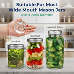 HASTHIP Fermentation Weight Glass for Wide Mouth Mason Jars, 2 Pack 7oz Pickling Weights