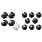 HASTHIP® 12pcs Self Adhesive 360° Swivel Caster Wheels, Combo Set for Furniture, Appliances, DIY, Moving Tables, Planners, Craft Projects, Heavy Duty 400Kg Capacity, Black
