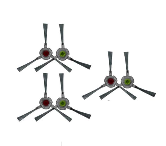 HASTHIP® 6pcs Replacement Side Brushes for Ecovacs Robot Vacuum U2 Pro Robust Nylon Bristle Side Brushes Spare Side Brushes.