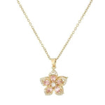 HASTHIP® Collar de Flor para Mujer Chapado en Oro 18K, Collar Minimalista Elegante con Dije, Joyería Fina Regalo para Novia, Esposa, Mamá o Amiga, Cumpleaños, Aniversario o San Valentín