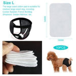 HASTHIP® Pañales Reutilizables para Perros Hembras Transpirables con 6 Almohadillas de Algodón Absorbentes, Ajuste Cómodo, Lavables y Suaves para Cachorros y Perros Adultos (L, Cintura 40