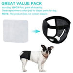 HASTHIP® Pañales Reutilizables para Perros Hembras Transpirables con 6 Almohadillas de Algodón Absorbentes, Ajuste Cómodo, Lavables y Suaves para Cachorros y Perros Adultos (L, Cintura 40