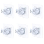 HASTHIP® 6pcs Wall Curtain Holder, Curtain Rod Holder, Self Adhesive Hook, Curtain Rod Bracket Curtain Brackets for 1 inch Diameter Curtain Rodsfor Bathroom Kitchen Home Bathroom and Hotel