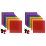 HASTHIP® 120PCS Gift Wrapping Paper 7.5 Inches Square Cellophane Sheets for Wrap 8 Colors Glossy Food Safe Wrappers Candy Cookies Crafts