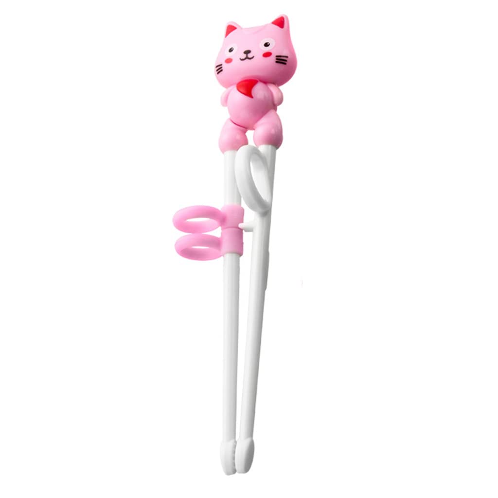 Training Chopsticks for Kids and Adults Chopsticks for Beginners Learning Kids Auxiliary Chopsticks Holding Position for Kids 1-6 Years Left-Handed and Right-Handed, (Pink) - 1 Pair