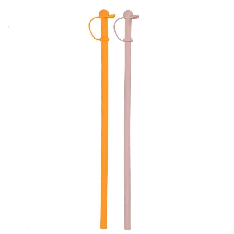 HASTHIP® 4 Pack Reusable Silicone Straws for Stanley Cups 20oz 30oz 40oz, 12 Inch Long Flexible Drinking Straws with Built-in Cowboy-Style Straw Cap, Durable Food-Grade Accessories for Tumblers