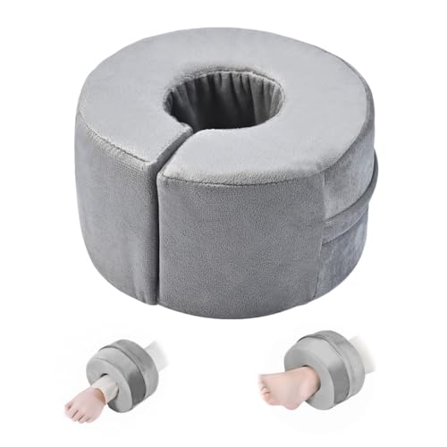 HASTHIP® Thick Foam Donut Cushion Support for Hand, Wrist, Ankle – Memory Foam Orthopedic Ring Pillow for Pressure Relief, Pain Relief, Limb Stabilization – Removable Plush Zipper Cover – Enhanced