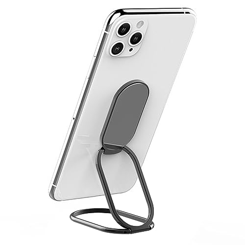 HASTHIP® 3M Adhesive Foldable Phone Stand - Universal Zinc Alloy Grip Holder, 360° Rotation, For iPhone & Android, Compatible With Car Mounts, Ideal For Vlogging & Desk Use, Sturdy & Portable Design