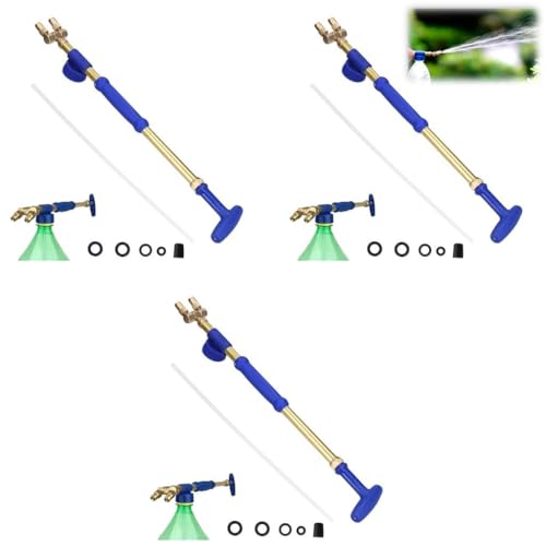 HASTHIP® Manual Garden Sprayer with 2 Adjustable Nozzles Portable Push Pull Pump for Gardening Greenhouse Planting Bush Flower Suit for Most Bottles Without Bottle 3 PCS