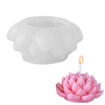 HASTHIP® Lotus Resin Silicone Moulds - Cake Chocolate Mold 3D DIY Fondant Candle Soap Mould, Blooming Lotus Resin Aromatherapy Candles Gift Mold
