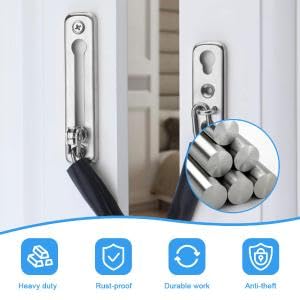 HASTHIP Security Door Chain Lock for Apartments with 6.2 in Chain and Screw Fix Design