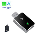 HASTHIP® Wireless Carplay Adapter, Android Auto Adpater for All Cars with Bluetooth 5.2 & 5.8GHz