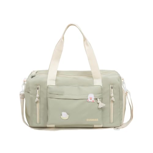 HASTHIP® Women Duffle Gym Bag with Shoe Compartment Corduroy Travel Bags with Removable Shoulder Strap Multi-pocket Duffle Bag for Travel, Gym Session, Camping,