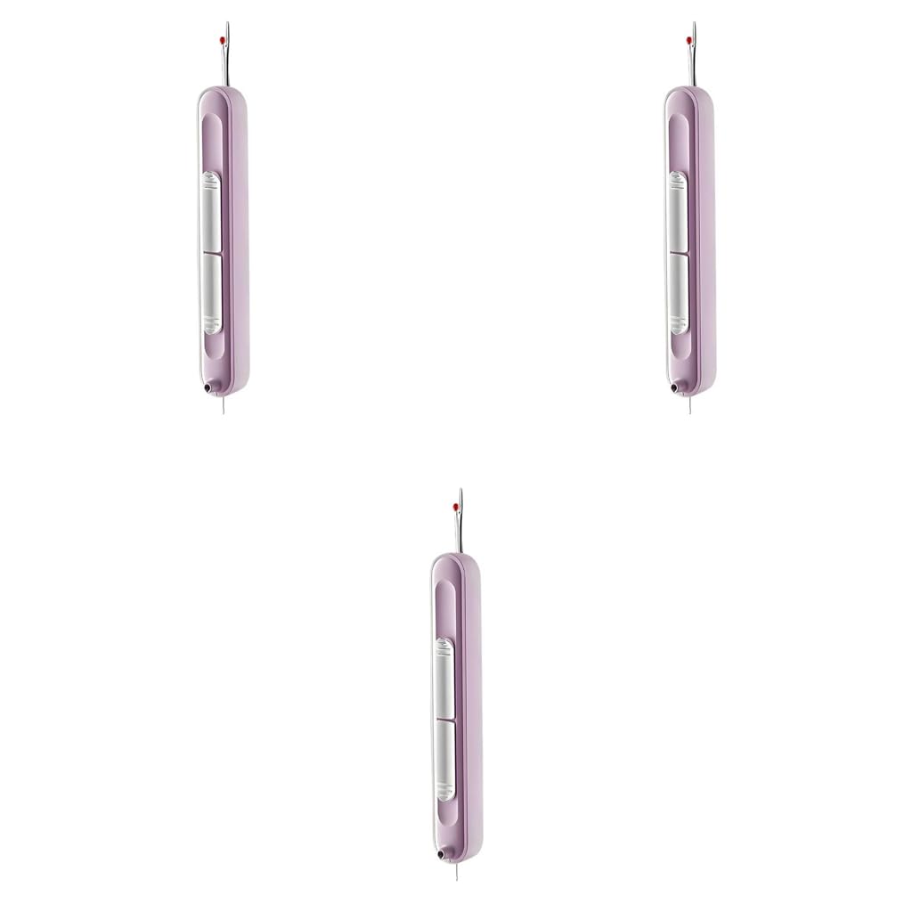 HASTHIP Automatic Threader Seam Ripper for Hand Embroidery with Dual Head 3 PCS | Stainless Steel Retractable Sewing Tool